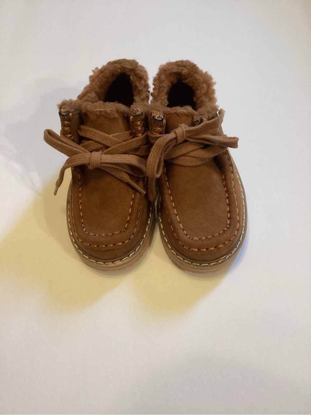 GAP Kids Brown Faux-Suede Lined Moccasin Boots